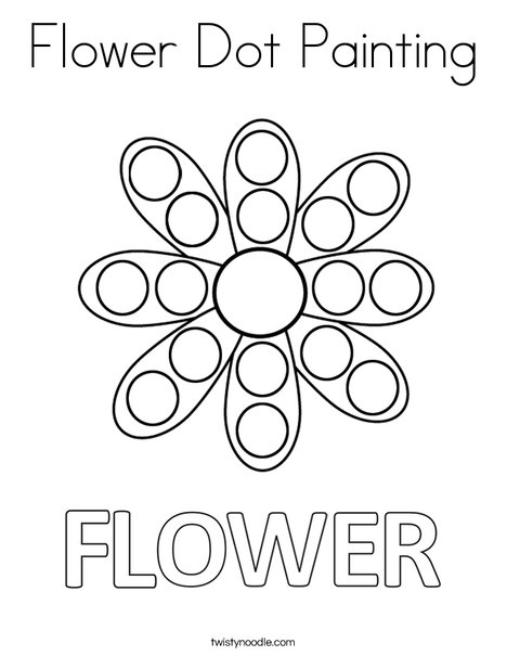 Flower Dot Painting Coloring Page ...