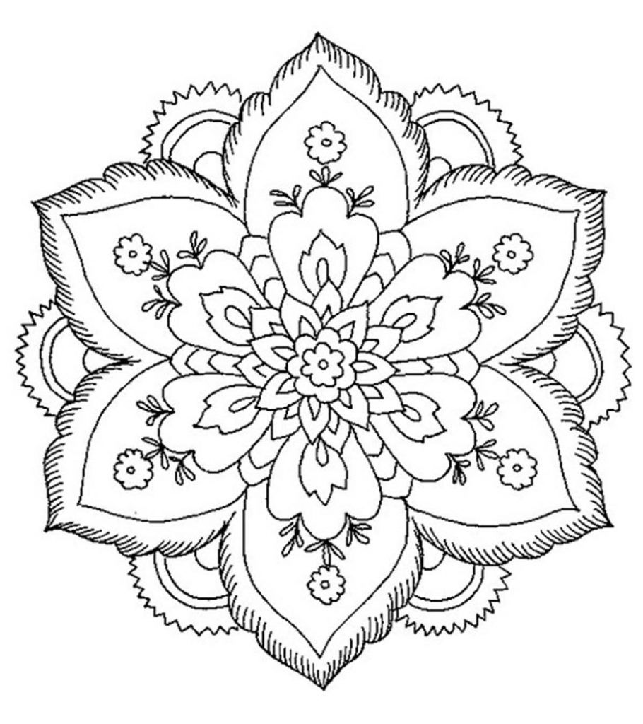 Abstract Coloring Pages - Free Printable - MomJunction | Abstract coloring  pages, Flower coloring pages, Mandala coloring pages