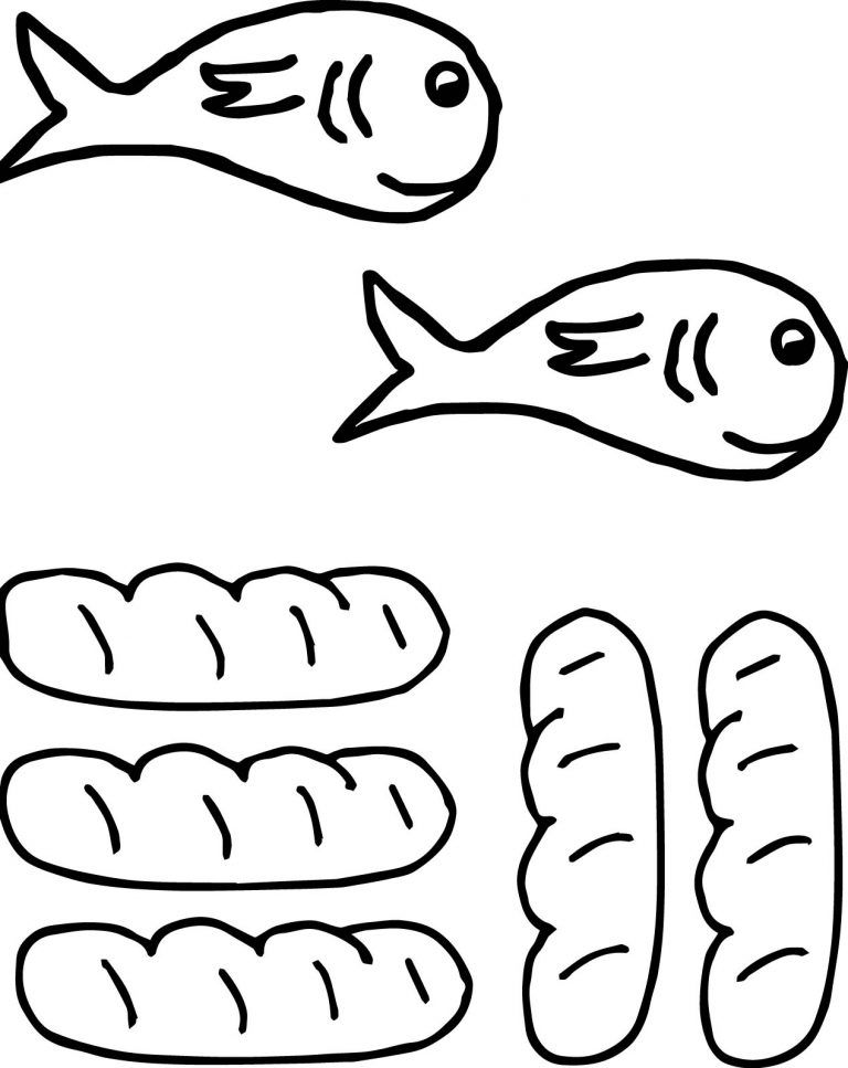 Coloring Pages 5 Loaves And 2 Fish