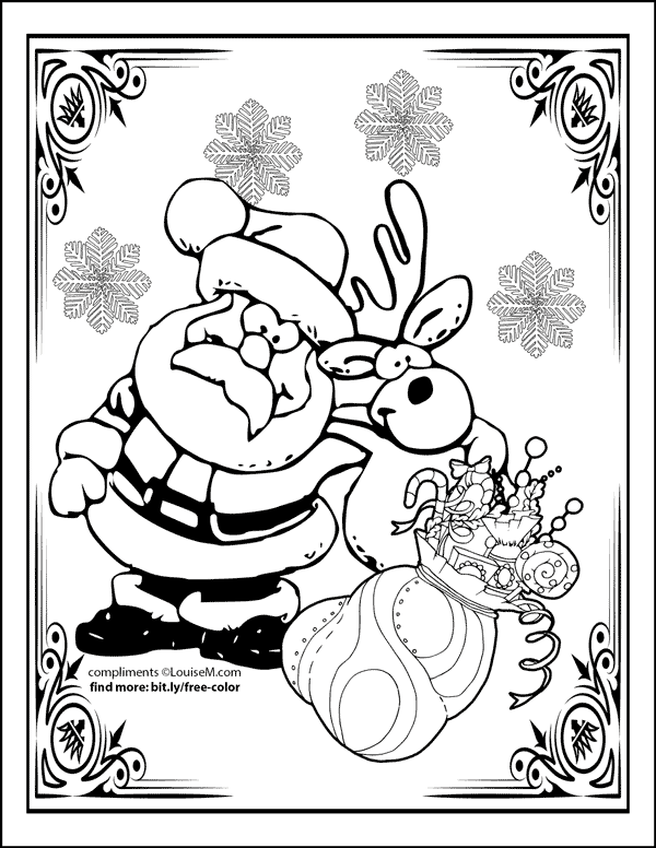 10 Christmas Coloring Pages Kids & Adults Will Love: FREE Printables! |  LouiseM