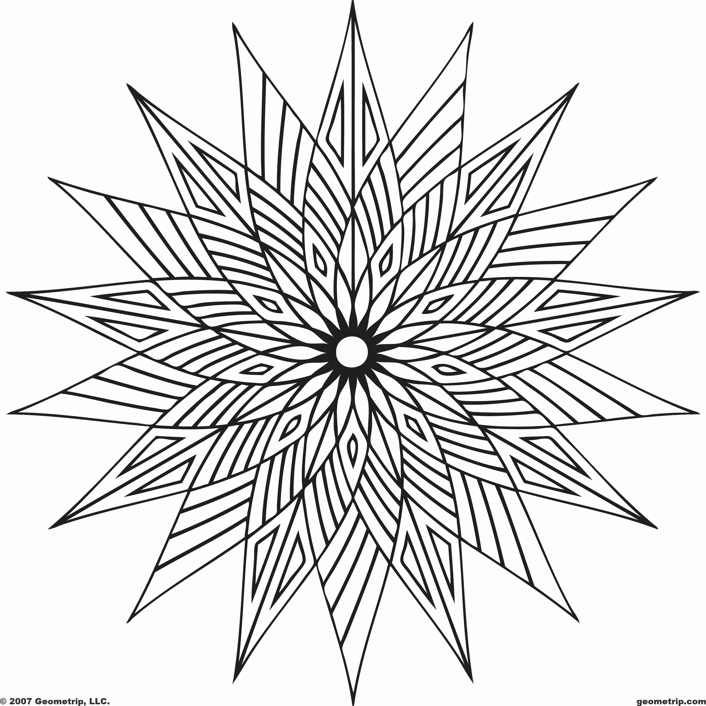 Cool Designs To Color In - Free Printable Advanced Adult Coloring ...