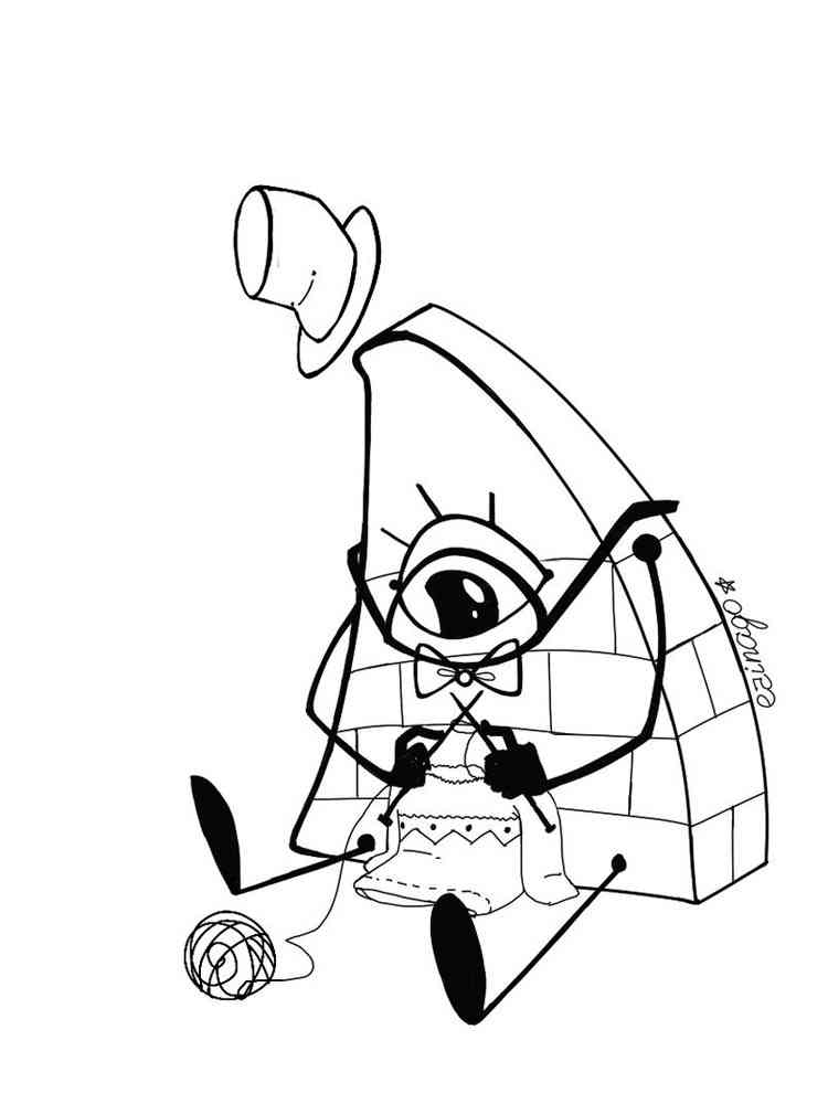 Gravity Falls Bill Cipher coloring pages