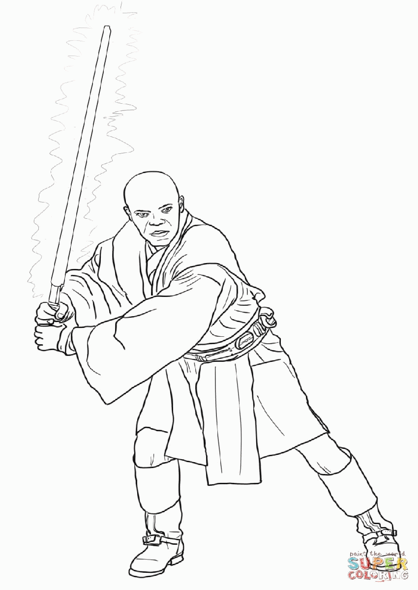 star wars coloring pages mace windu - Clip Art Library