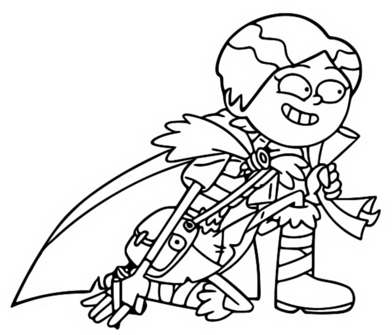 Coloring page Amphibia : Marcy Wu 2