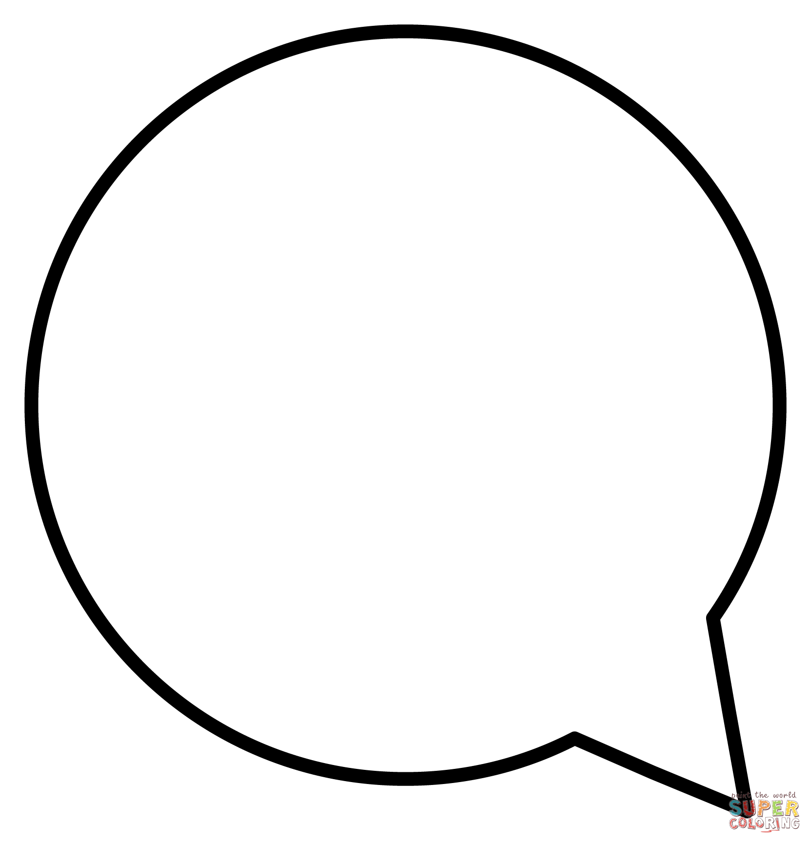 Left Speech Bubble Emoji coloring page | Free Printable Coloring Pages