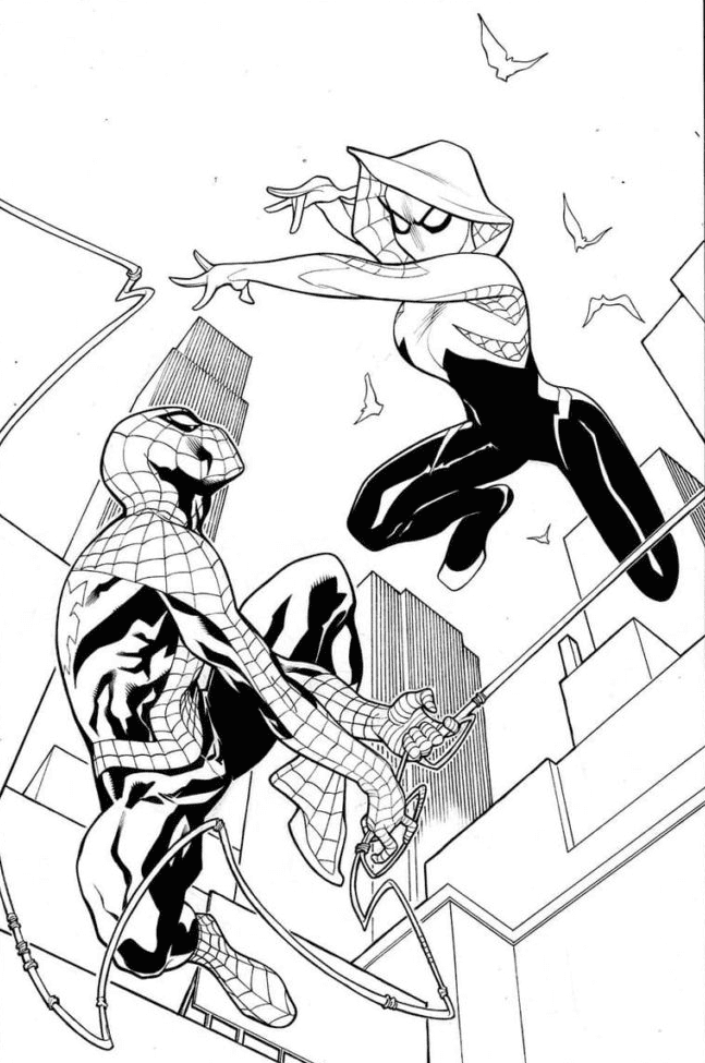 Miles Morales and Gwen Coloring Pages - Miles Morales Coloring Pages - Coloring  Pages For Kids And Adults