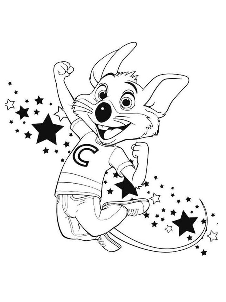 chuck e cheese coloring pages online. Chuck E. Cheese's is a chain of  American family entertainme… | Chuck e cheese, Cartoon coloring pages, Coloring  pages to print