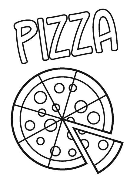 Coloring pages, Pizza and Coloring