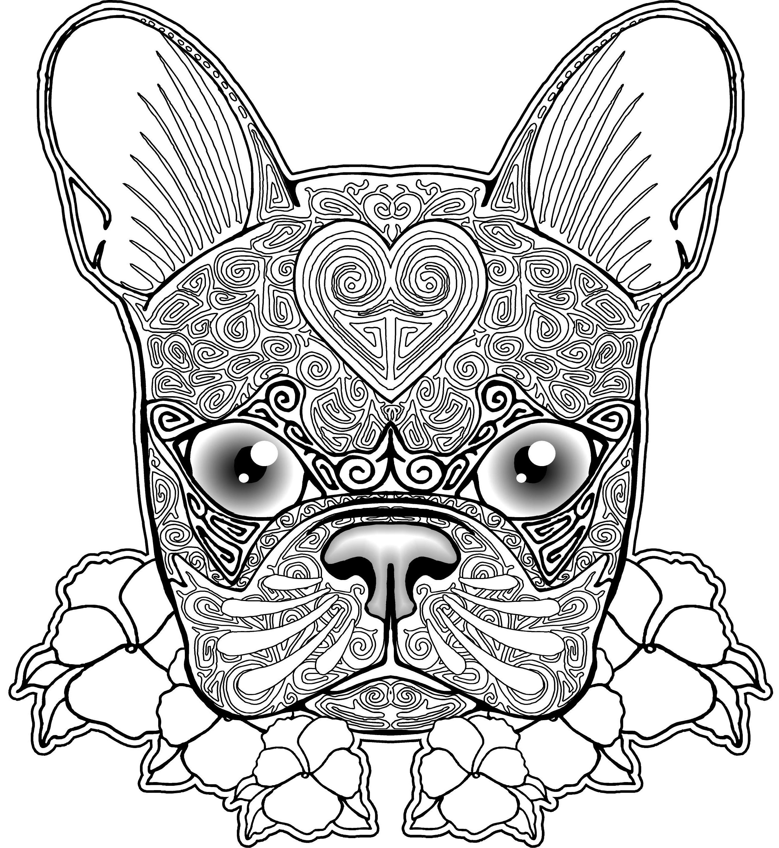 10+ Free Dog Coloring Pages for Adults