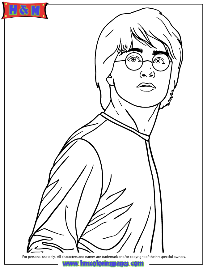 Harry Potter Anime Coloring Page | H & M Coloring Pages