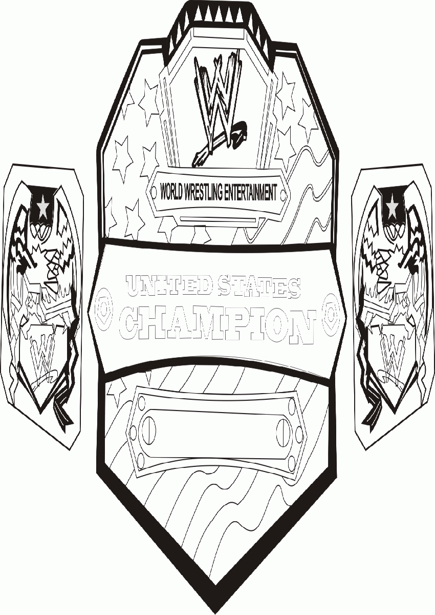 WWE Champion Belt Coloring Pages | Best Coloring Page Site