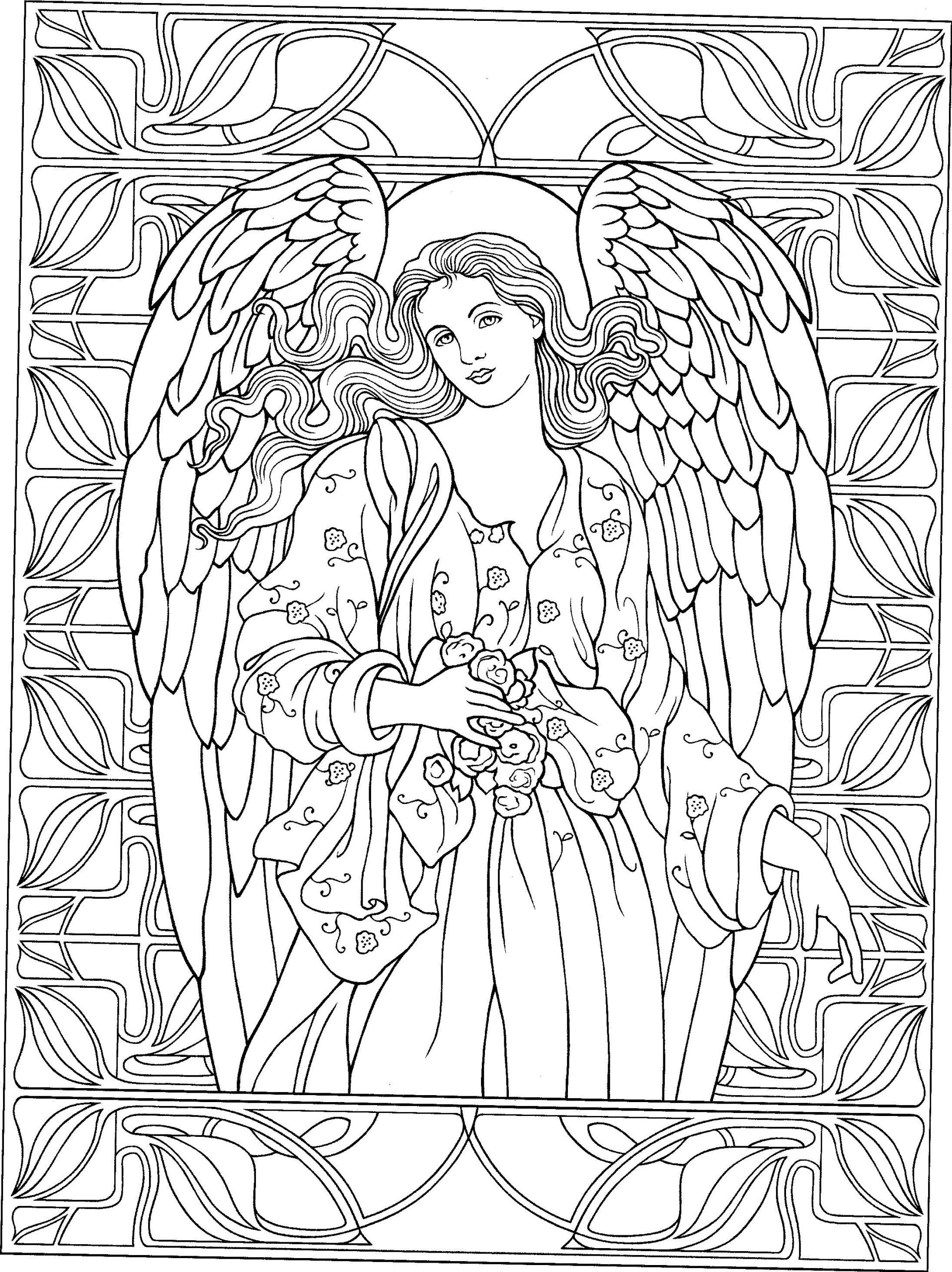 Remarkable Angel Coloring Pages For Adults Picture Inspirations Printable  Jpg – Slavyanka