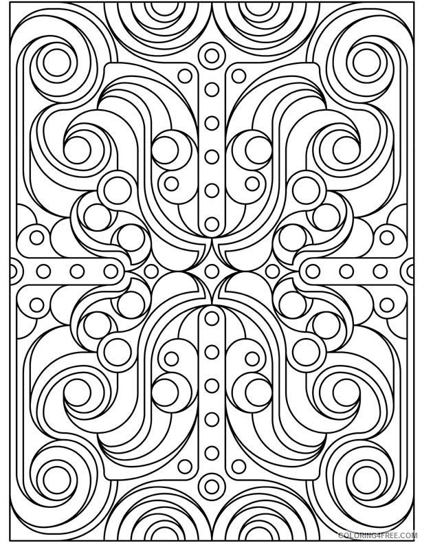 geometric coloring pages free to print Coloring4free - Coloring4Free.com
