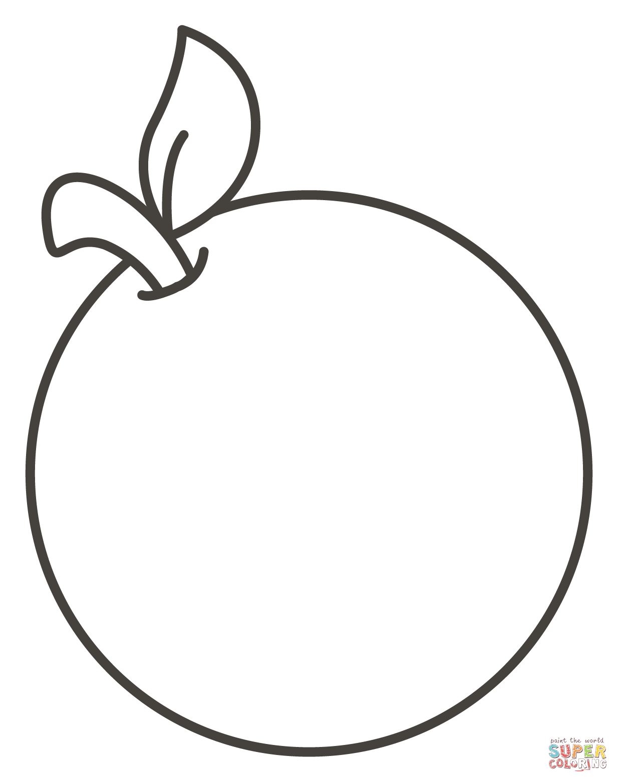 Tangerine coloring page | Free Printable Coloring Pages