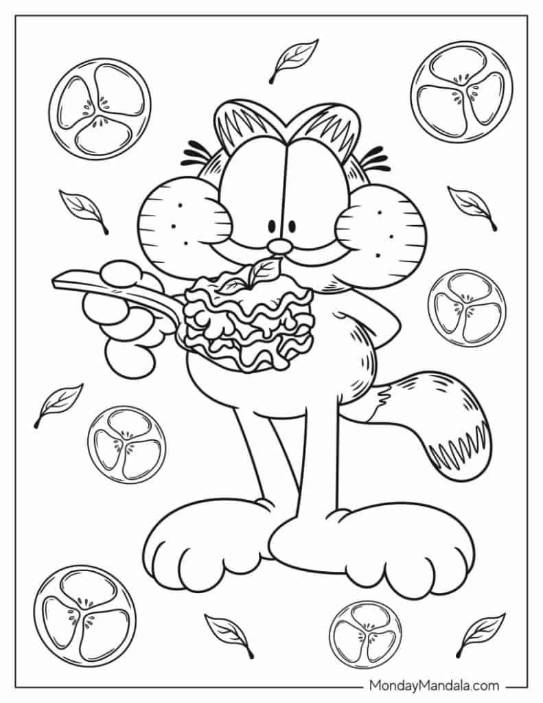 Garfield Coloring Page (Free PDF Printables) Coloring Nation