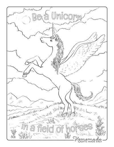 Magical Unicorn Coloring Pages for Kids & Adults
