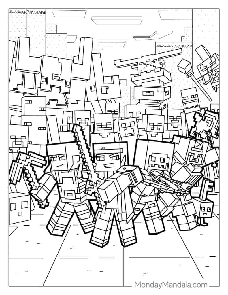 80 Minecraft Coloring Pages (Free PDF ...