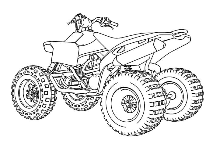 Off Road Quad Bike Coloring Page - Free Printable Coloring Pages for Kids
