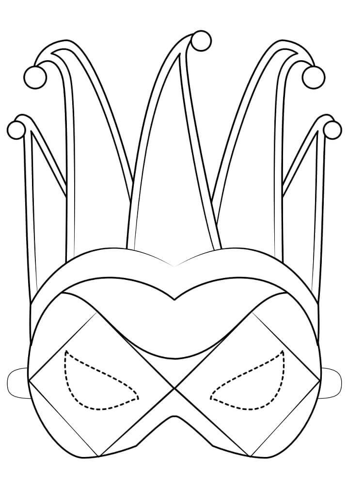 Harlequin Mask Mardi Gras Coloring Page - Free Printable Coloring Pages for  Kids