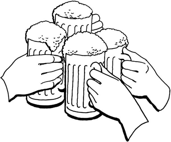 Cheers Holiday Of Beer Coloring Pages : Best Place to Color | Coloring pages,  Food coloring pages, Online coloring