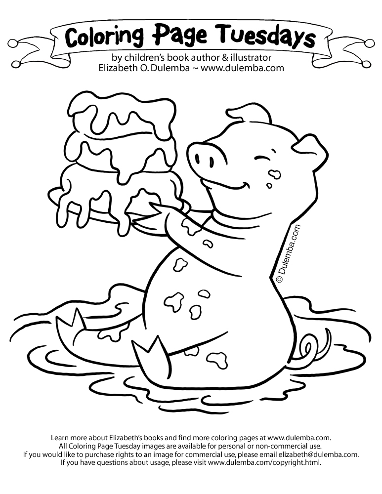 dulemba: Coloring Page Tuesday - Mud Pie!