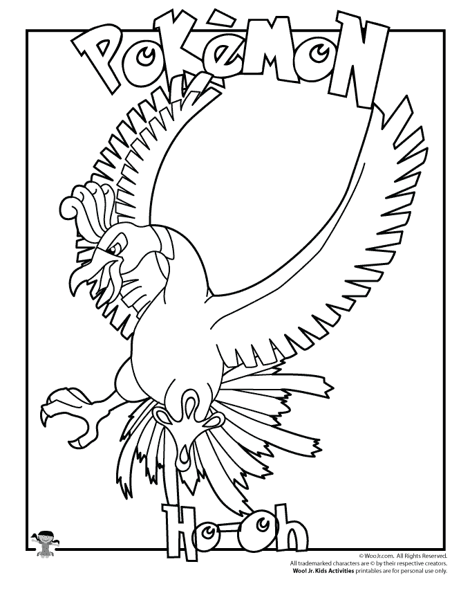 Ho-Oh Coloring Page | Woo! Jr. Kids Activities | Pokemon coloring ...