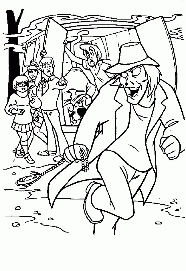 The Mystery Machine Free Coloring Page | Kids Coloring Page