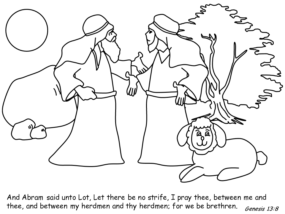 Abram Lot Bible Coloring Pages & Coloring Book