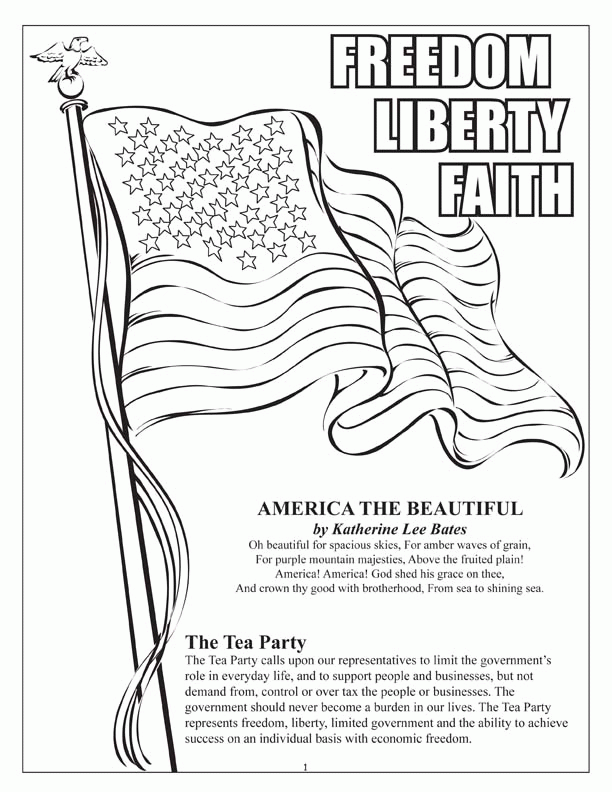 Pledge Of Allegiance Coloring Page