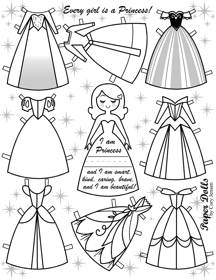 For Your Princesses…Free Disney Inspired Paper Dolls!