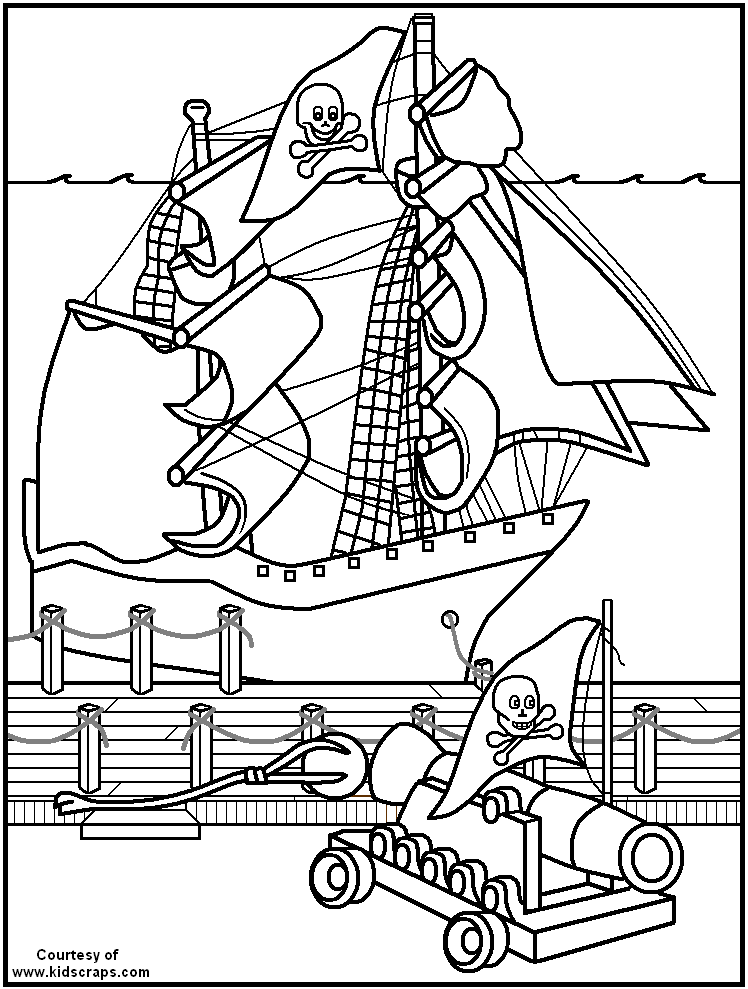 Free Printable Pirate Coloring Pages Car Pictures