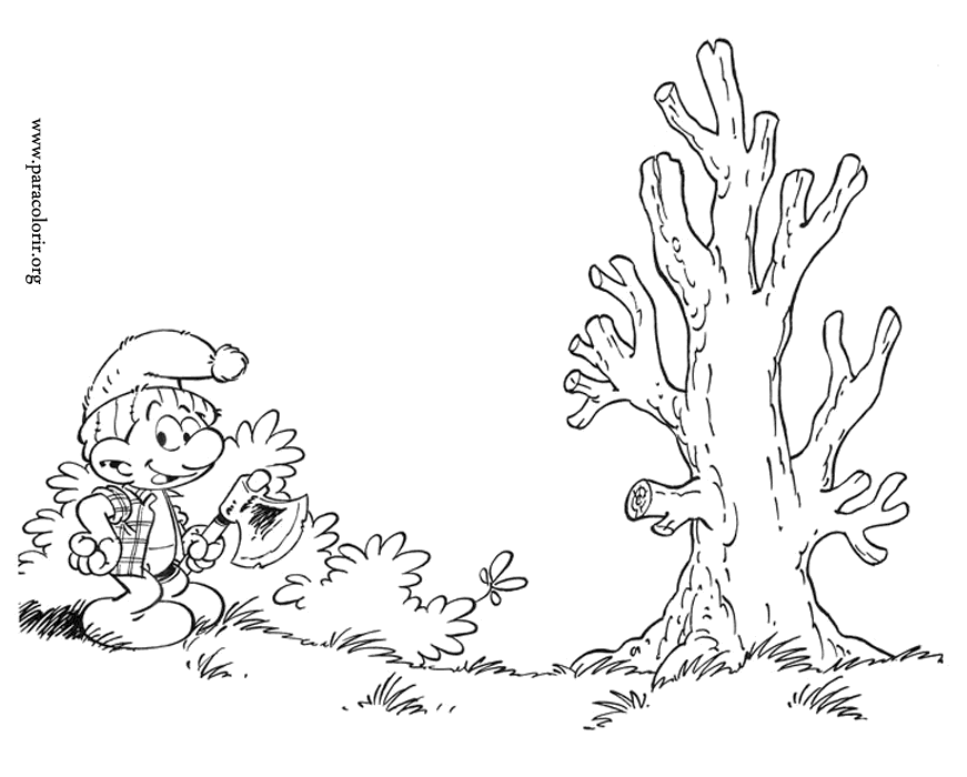 The Smurfs - Timber Smurf coloring page