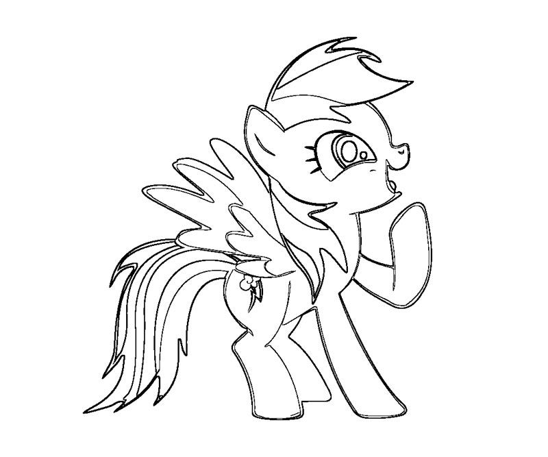 pony rainbow dash Colouring Pages