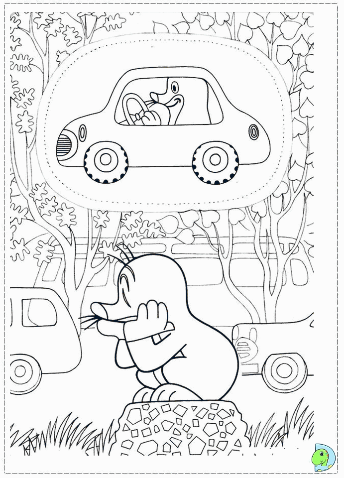 The Mole Krtek Coloring page