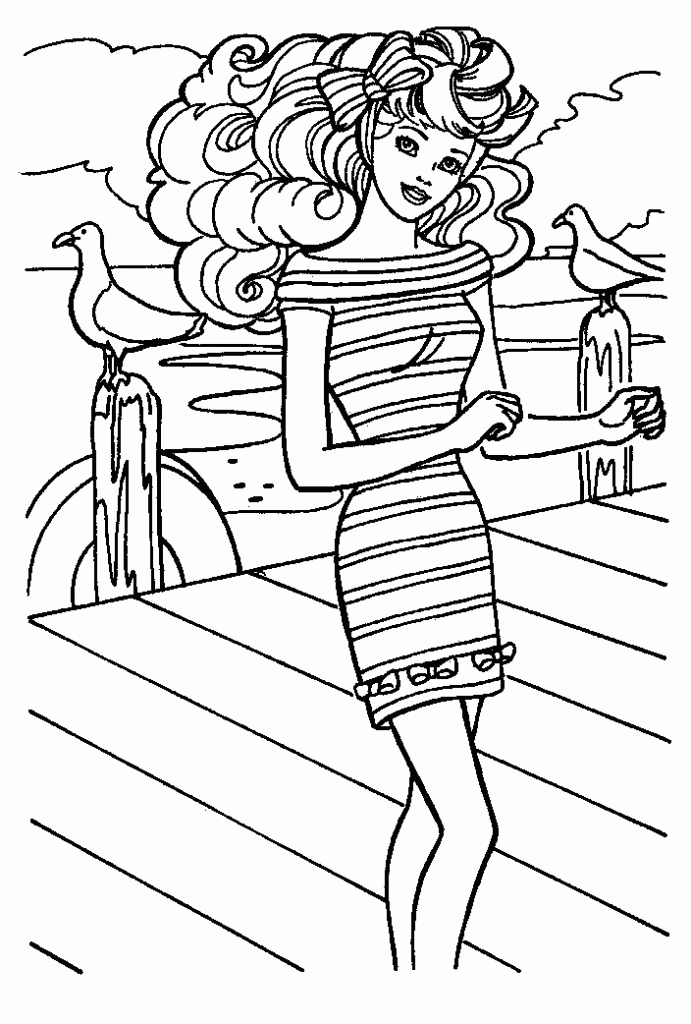 Barbie Coloring Page | colour me badd