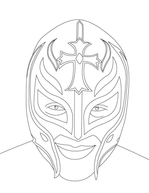 Rey Mysterio Mask Coloring Pages