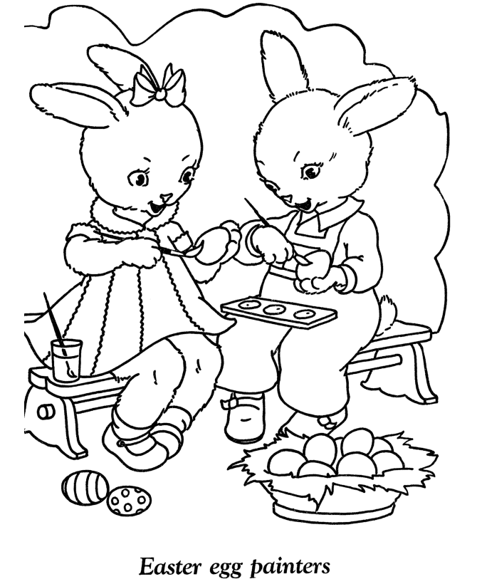 Easter Bunny Coloring Pages For Kids