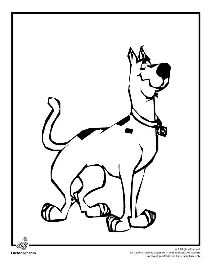 scooby doo coloring pages page cartoon jr