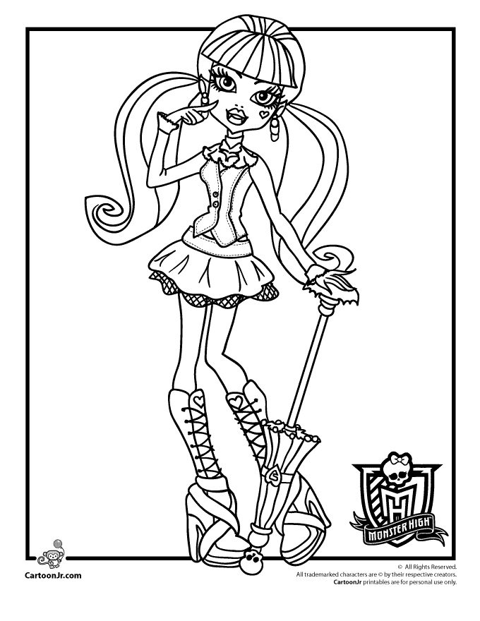 Monster High Coloring Pages | Cartoon Jr.