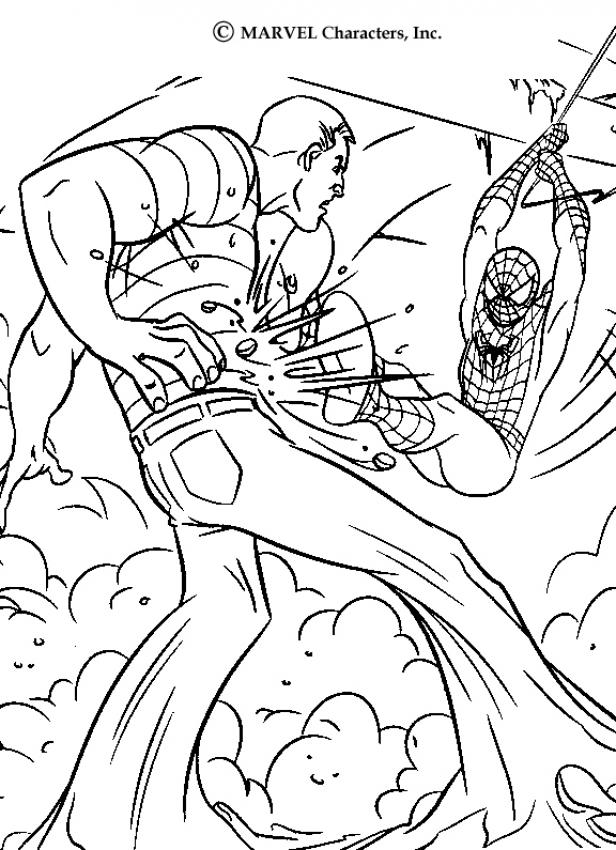 SPIDER-MAN coloring pages - Spiderman gets infected with the Venom 