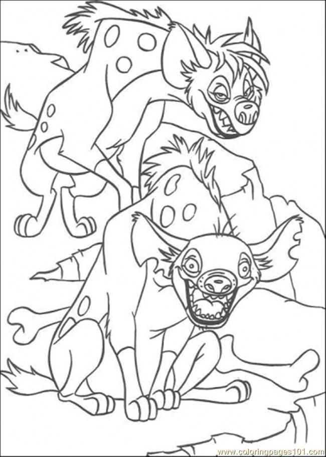 Coloring Pages Hyena (Cartoons > The Lion King) - free printable 