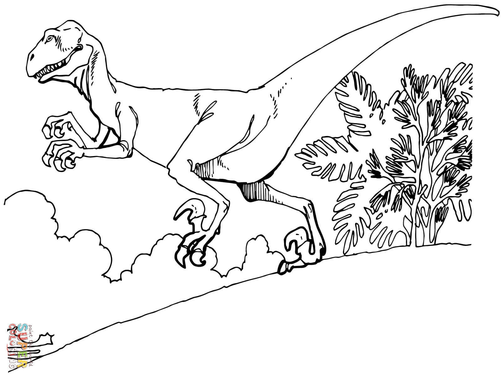 Deinonychus Coloring Page