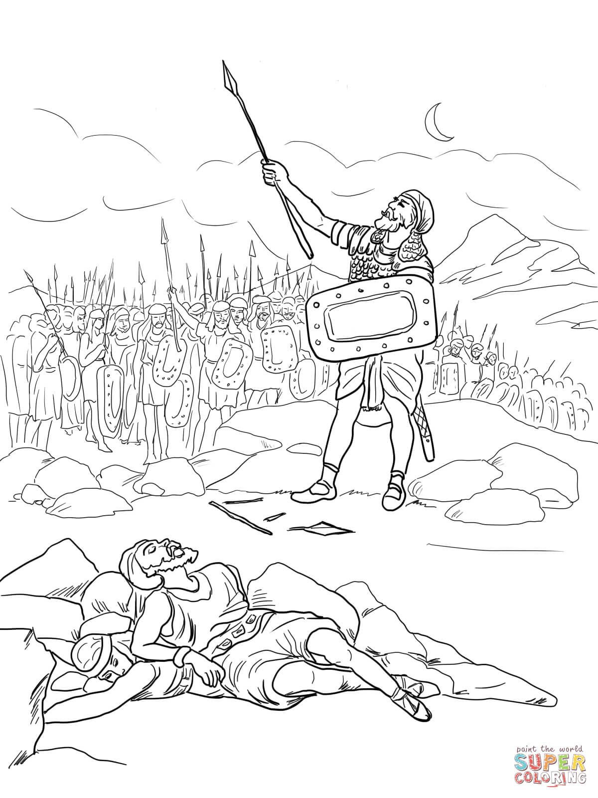 Rahab Helps the Spies coloring page | Free Printable Coloring Pages