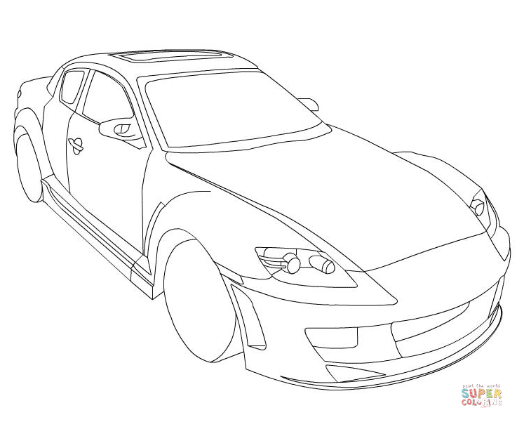 Mazda RX-8 coloring page | Free Printable Coloring Pages