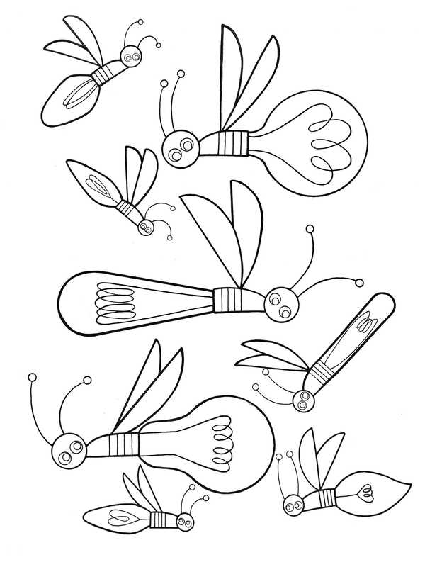 Firefly Coloring Page - Booth & Dimock Memorial Library