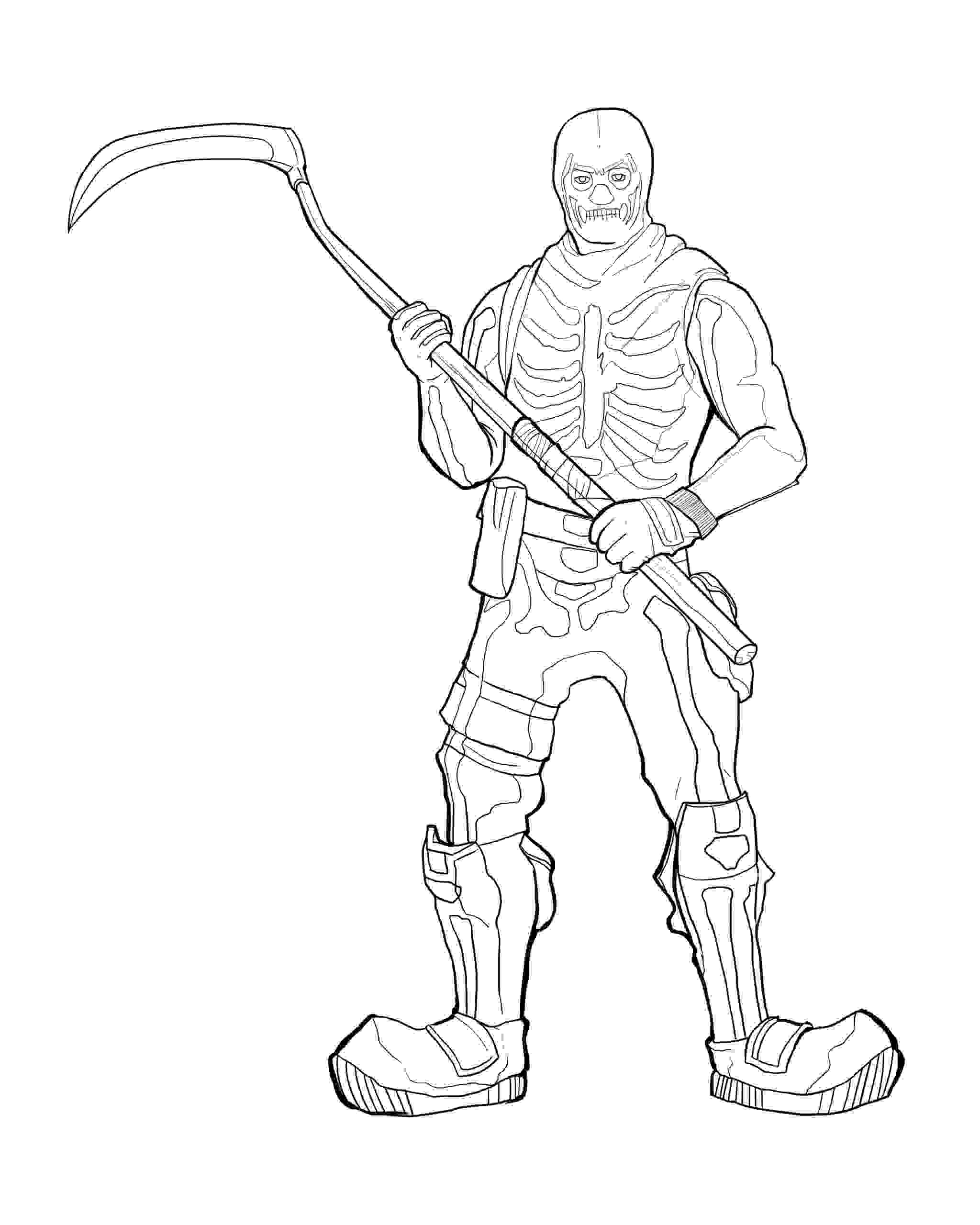Skull Trooper has a Rare Harvesting Tool in Fortnite Coloring Pages -  Fortnite Coloring Pages - Coloring Pages For Kids And Adults