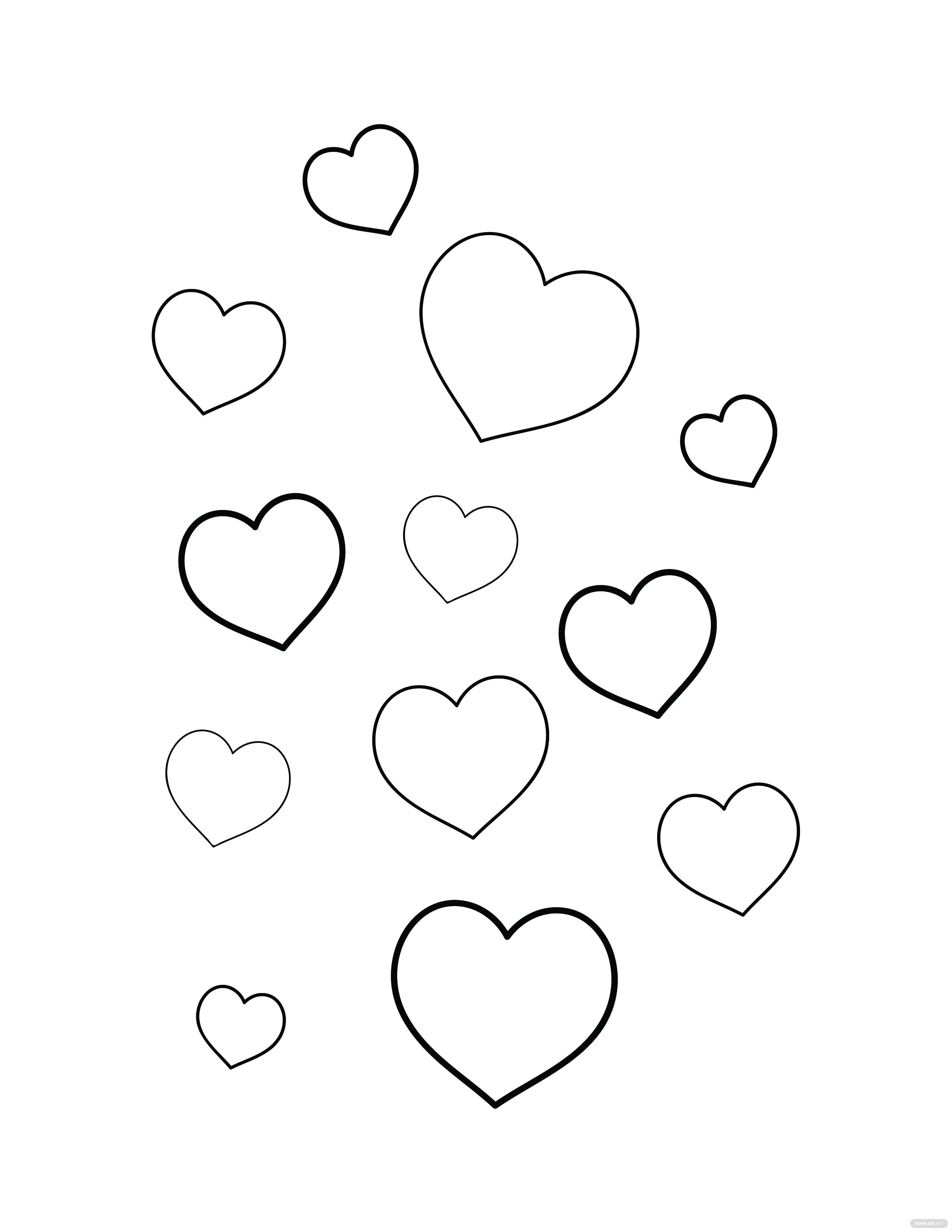 Free Small Heart Coloring Page - EPS, Illustrator, JPG, PNG, PDF, SVG |  Template.net