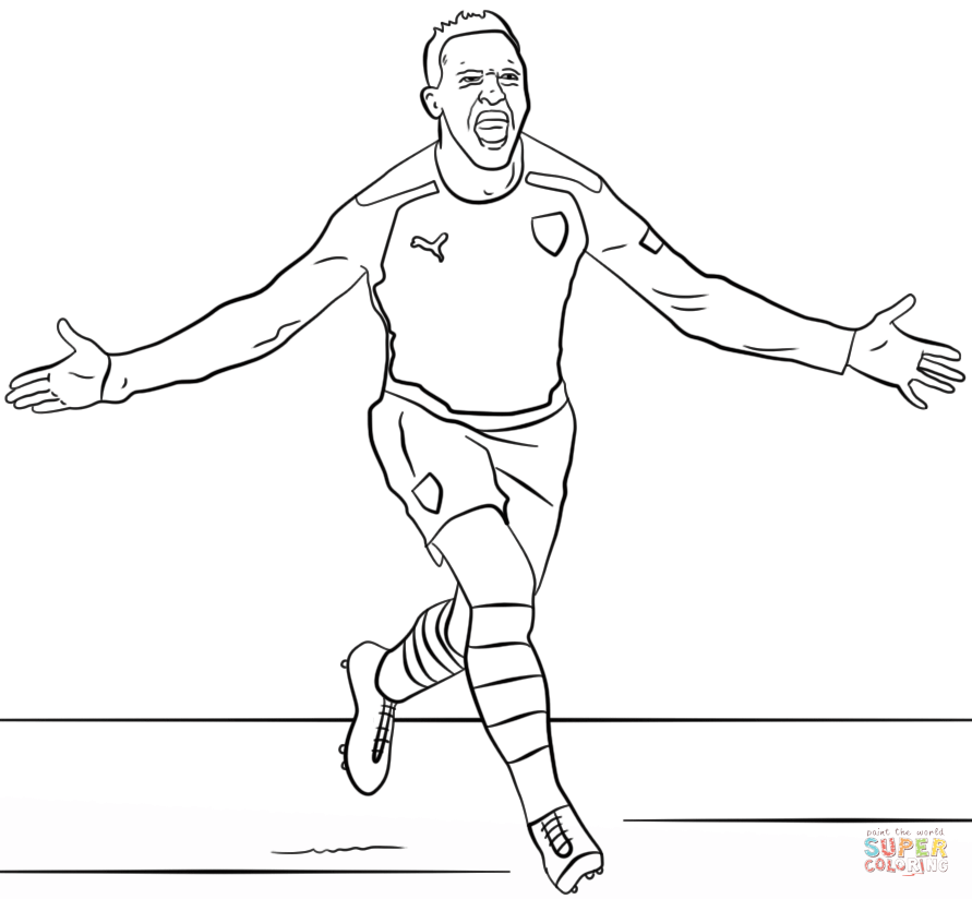 Alexis Sánchez coloring page | Free Printable Coloring Pages