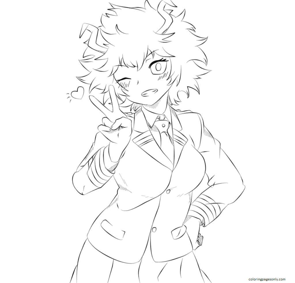 Ochako Uraraka From My Hero Academia Coloring Pages - Uraraka Coloring Pages  - Coloring Pages For Kids And Adults