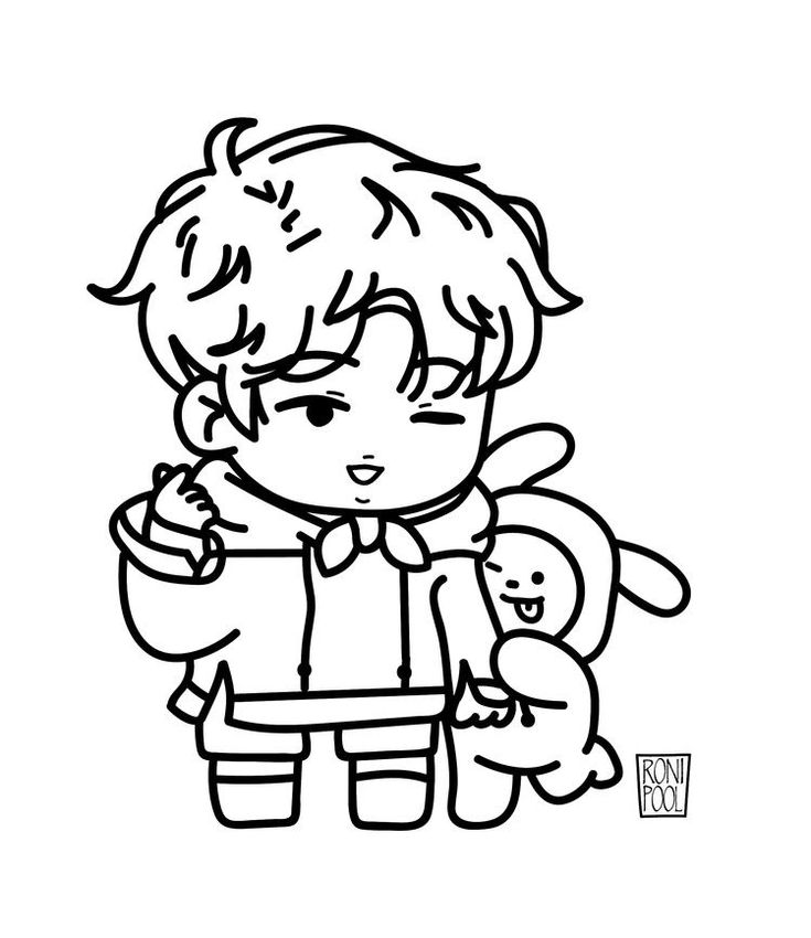Pin by Army_bts on Раскраски чек))) | Chibi coloring pages, Bts fanart, Bts  drawings